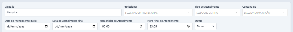 Lista de Histórico de Atendimentos