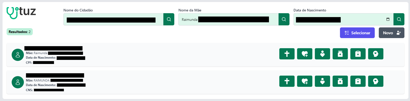 unificação de cadastros