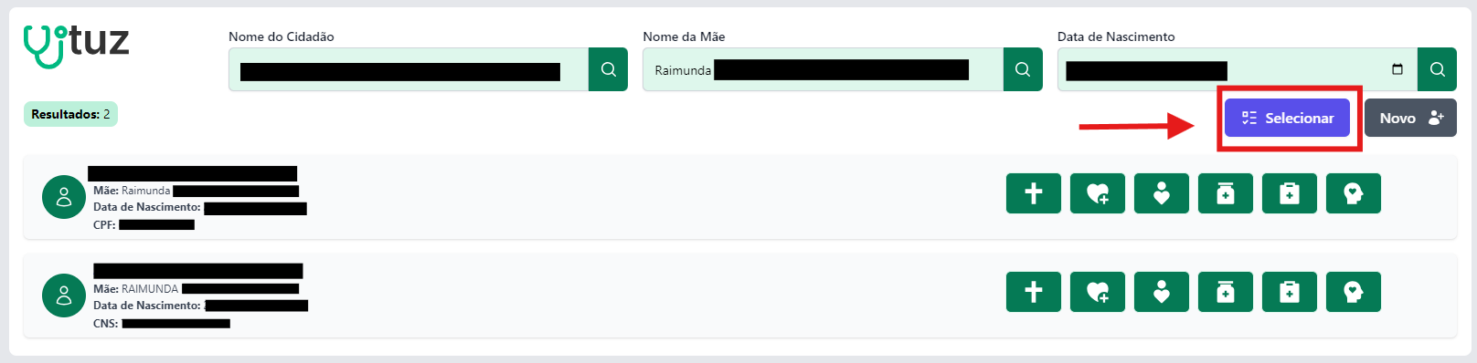 unificação de cadastros